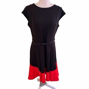 Calvin Klein Black and Red Dress